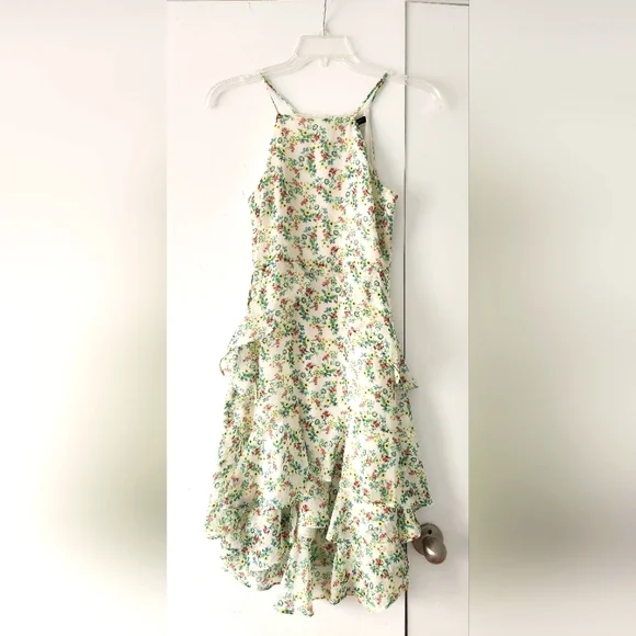 white tweed dress She Is Button Front Halter Midi Dress Tweed White